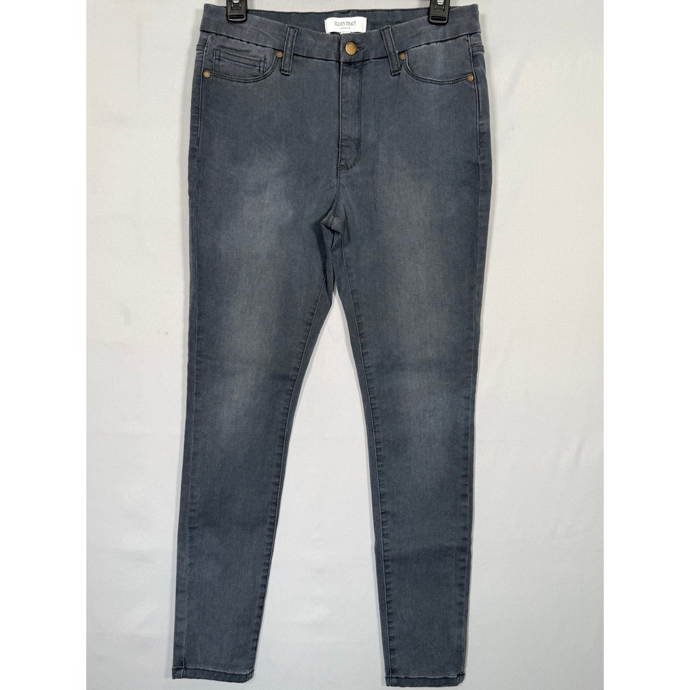 Ellen Tracy The Newport Grey High Rise Skinny Jeans Womens Size 6 Stretch Denim